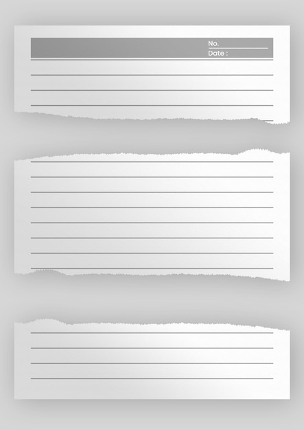 feuille déchirée de papier déchiré avec une texture réaliste