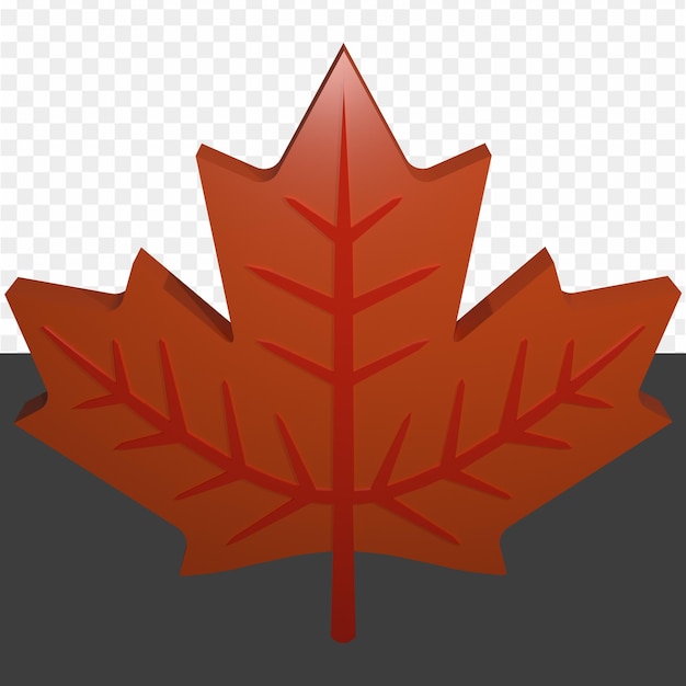 Une Feuille D'érable Rouge Avec Un Fond Blanc - Feuille D'érable Canadienne Png Télécharger