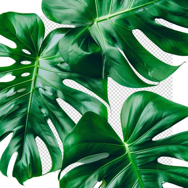 PSD feuille de monstera deliciosa isolée sur un fond transparent