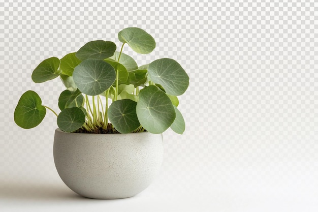 Des feuilles de Centella Asiatica isolées sur un fond blanc