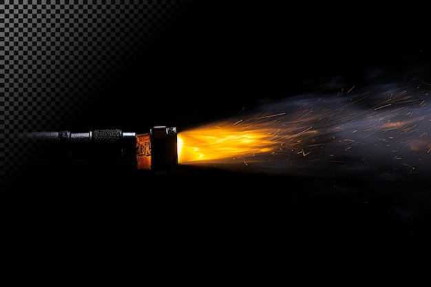 Feurige Fackel in Flammen