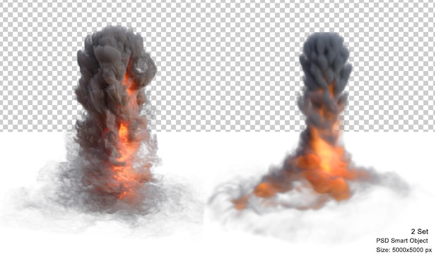 Feuriger Magus-Effekt isoliert 3D-Rendering