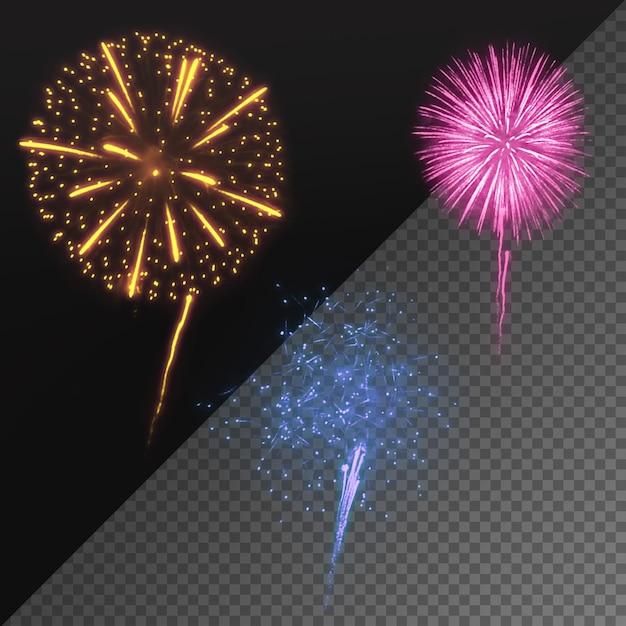 Des feux d'artifice dans le ciel nocturne