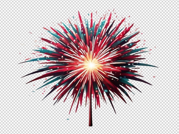 PSD feux d'artifice sur fond transparent