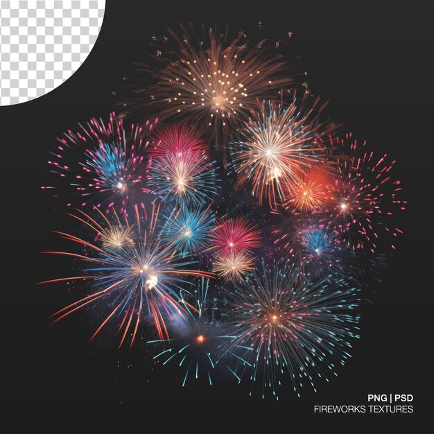 PSD les feux d'artifice sont transparents.