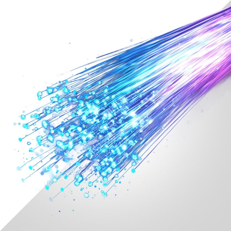 PSD fibre optique sur fond transparent