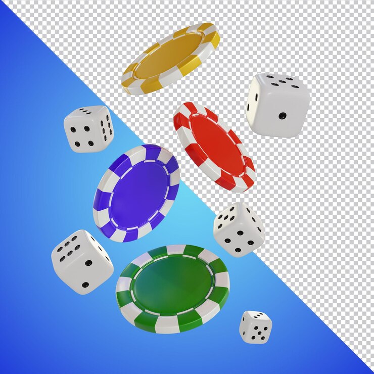 PSD ficha de póquer 3d render aislado