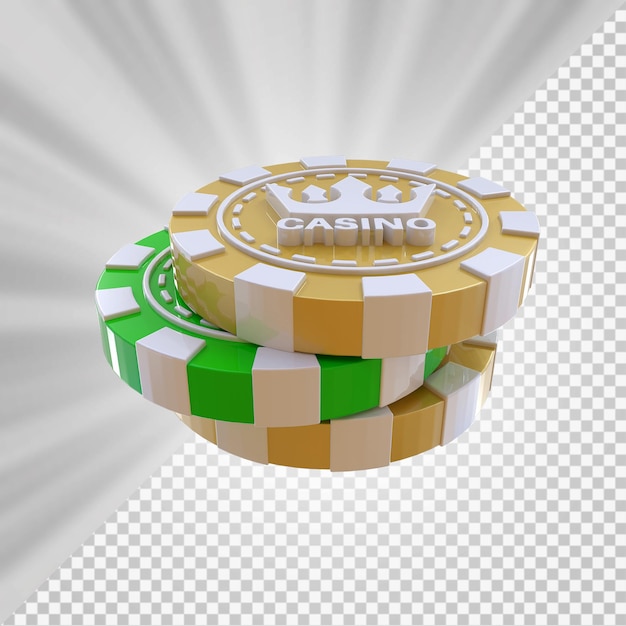 Fichas de pôquer cassino 3d