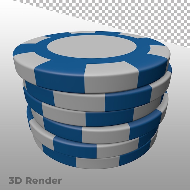 PSD fichas de pôquer de renderização 3d