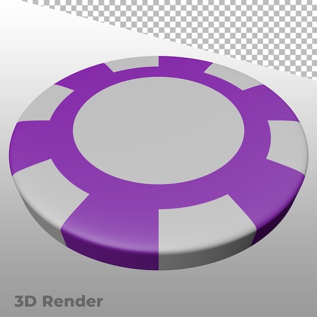 Fichas de pôquer de renderização 3d