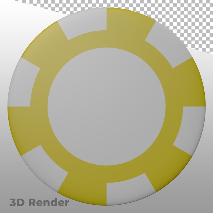 Fichas de pôquer de renderização 3D