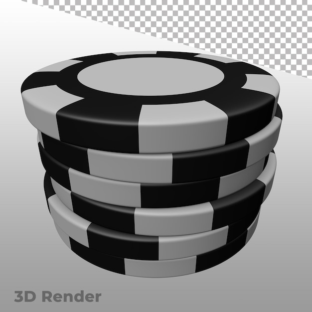 PSD fichas de póquer de renderizado 3d