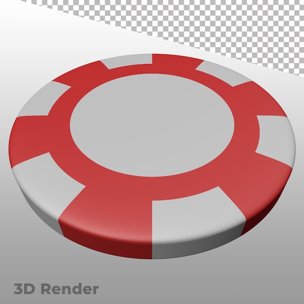 Fichas de póquer de renderizado 3D