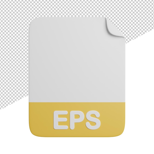 Fichier de document EPS vue de face illustration d'icône de rendu 3d sur fond transparent