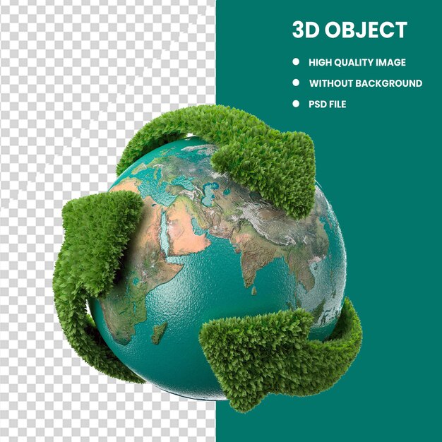 PSD le fichier psd 3d d'eco terre verte