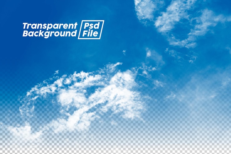 PSD le fichier psd d'arrière-plan transparent cloud png