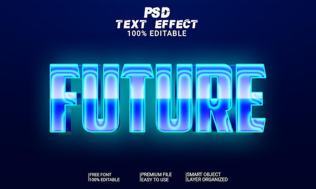 Fichier PSD d'effet de texte 3d