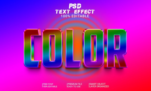 PSD fichier psd d'effet de texte 3d