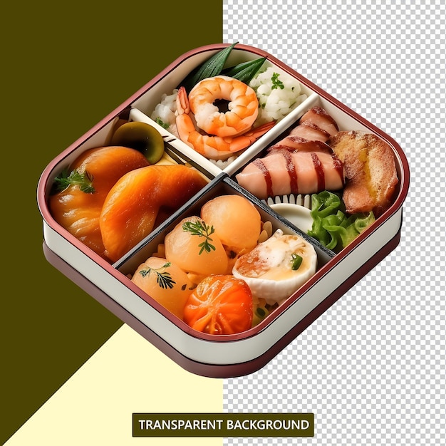 Fichier Psd De Fond Transparent De Boîte à Bento De Riz