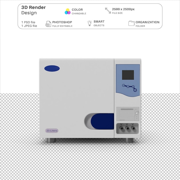 PSD fichier psd de modélisation 3d en autoclave