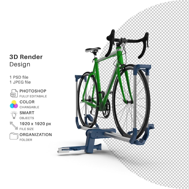 PSD fichier psd de modélisation 3d de vélo vélo réaliste