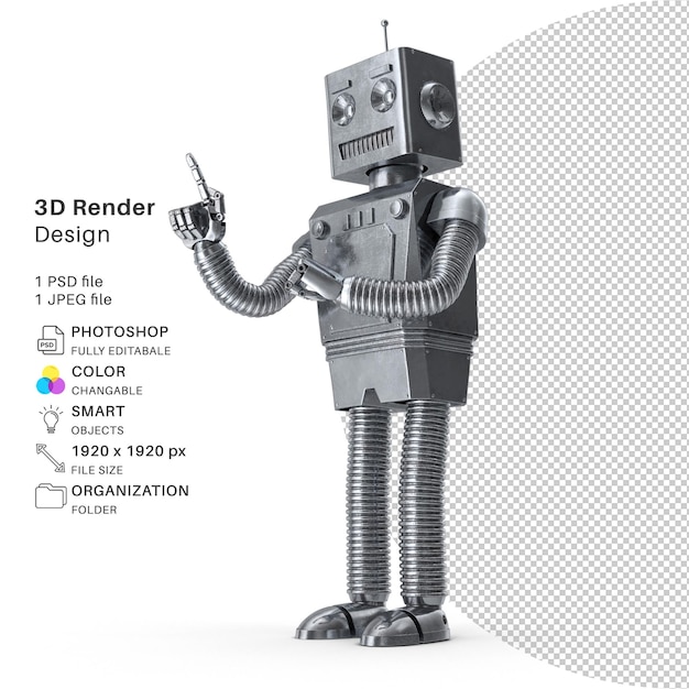 PSD fichier psd de modélisation de robot 3d robot réaliste