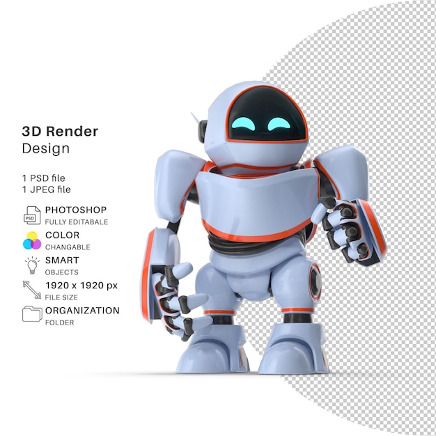 PSD fichier psd de modélisation de robot 3d robot réaliste