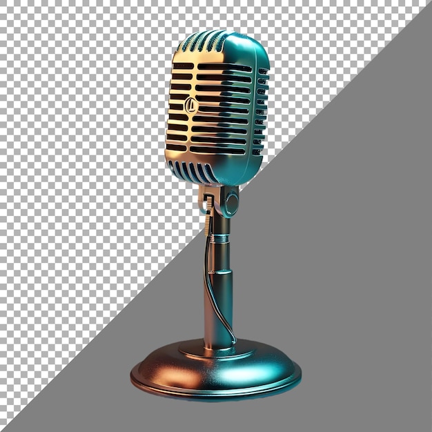 Fichier Psd Premium Png Du Microphone De Podcast Sur Un Support Contre Un Fond Blanc