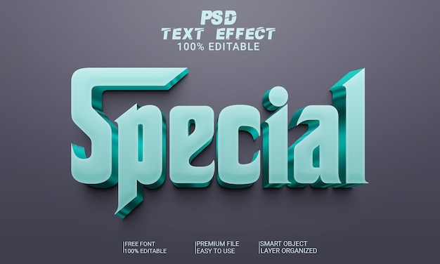 Fichier Psd Spécial Effet De Texte 3d