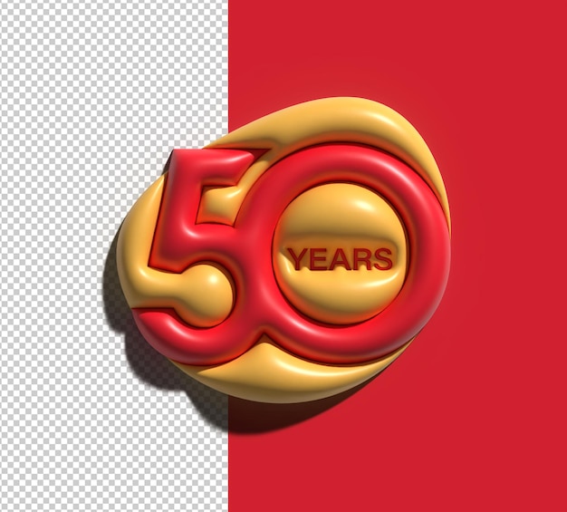 Fichier Psd Transparent De Célébration Du 50e Anniversaire.