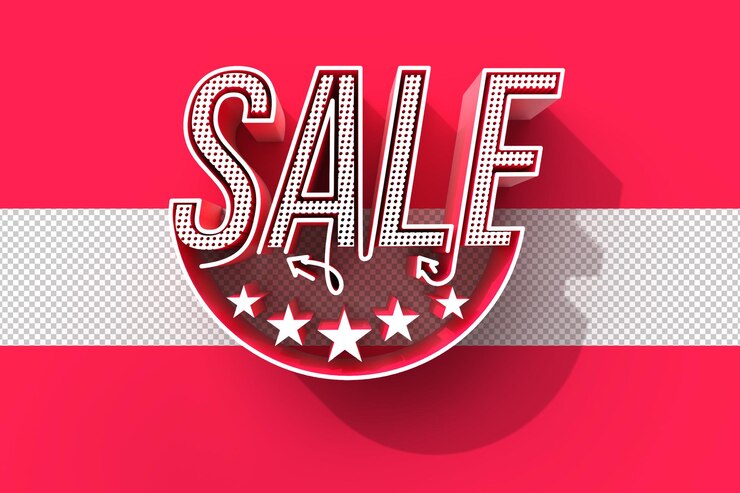 PSD fichier psd transparent de texte de grande vente.