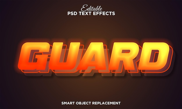 Fiery Guard Lichtkonzept bearbeitbarer Texteffekt