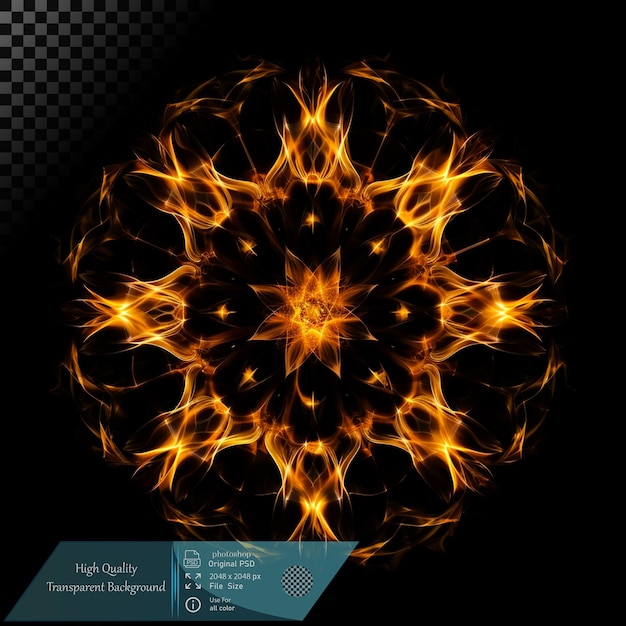 fiery mandala design