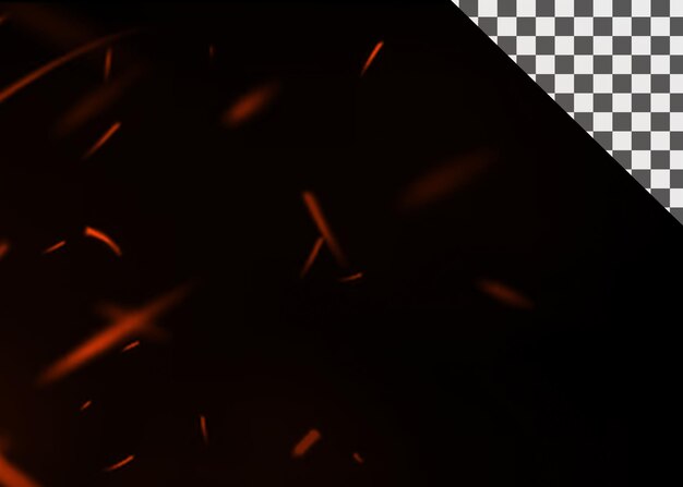Fiery Sparks and Ember Glow on a Dark Background