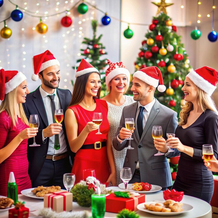 PSD fiesta de anfitrión de navidad