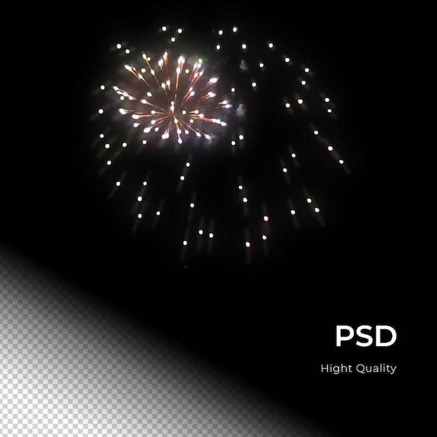 Fiesta de celebración de fuegos artificiales feliz año nuevo PNG PSD Transfarent Background