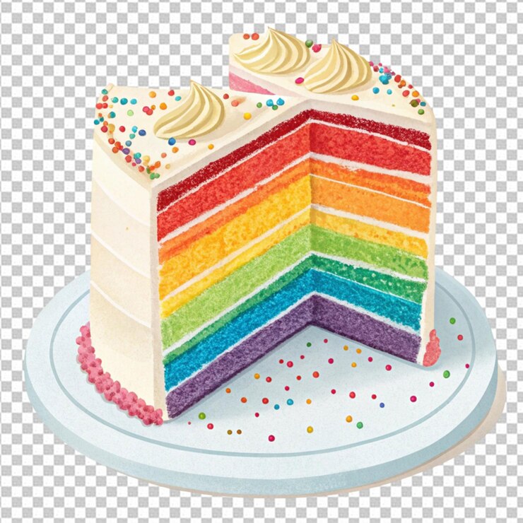PSD fiesta de cumpleaños de hielo oscuro de arco iris