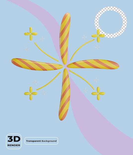 Fiesta de fuegos artificiales en 3D