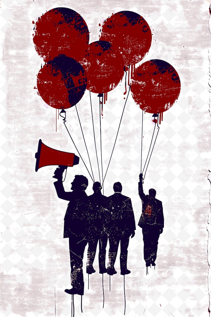 PSD fiesta de la noche electoral de un candidato presidencial con una ilustración plana de bitcoin para la campaña electoral