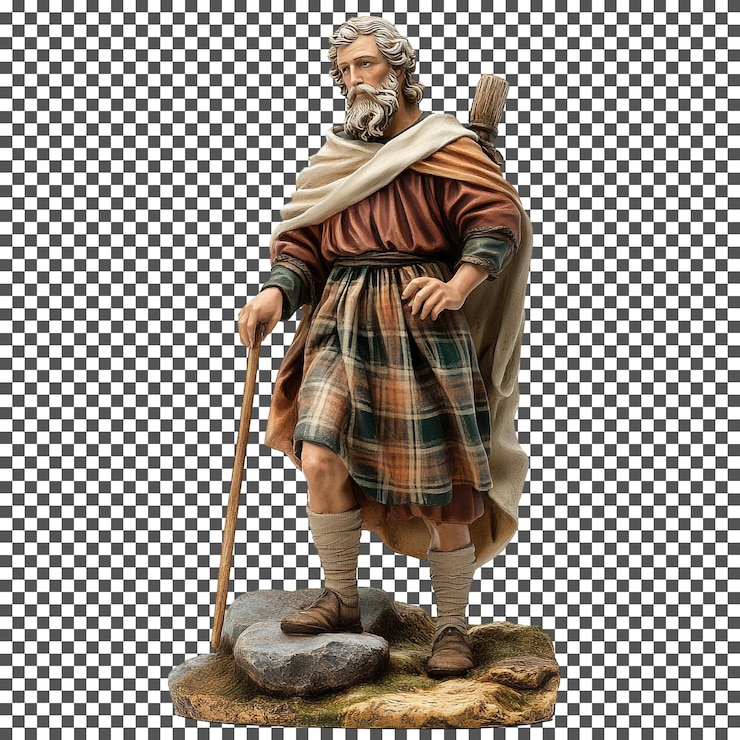 PSD fiesta de san andrés escocia aislada en un fondo transparente