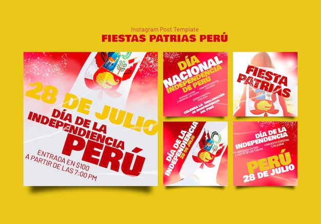 Fiestas patrias peru celebración instagram publicaciones