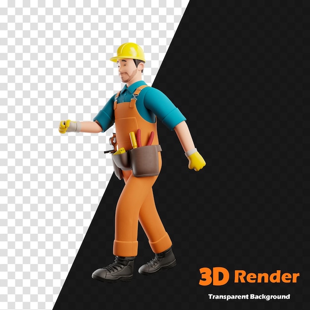 una figura de lego con una camisa azul y un chaleco naranja