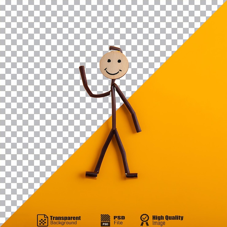 PSD una figura de palo agitando