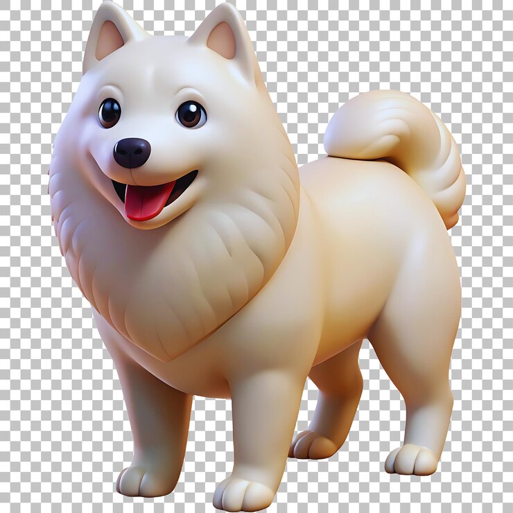 PSD una figura de perro con una cara blanca y un fondo negro