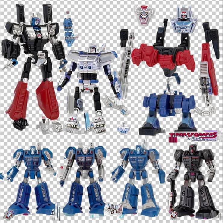 PSD figuras de acción de transformers imagen aislada sobre un fondo transparente