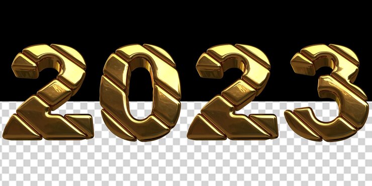 PSD figure di capodanno 2023 in oro