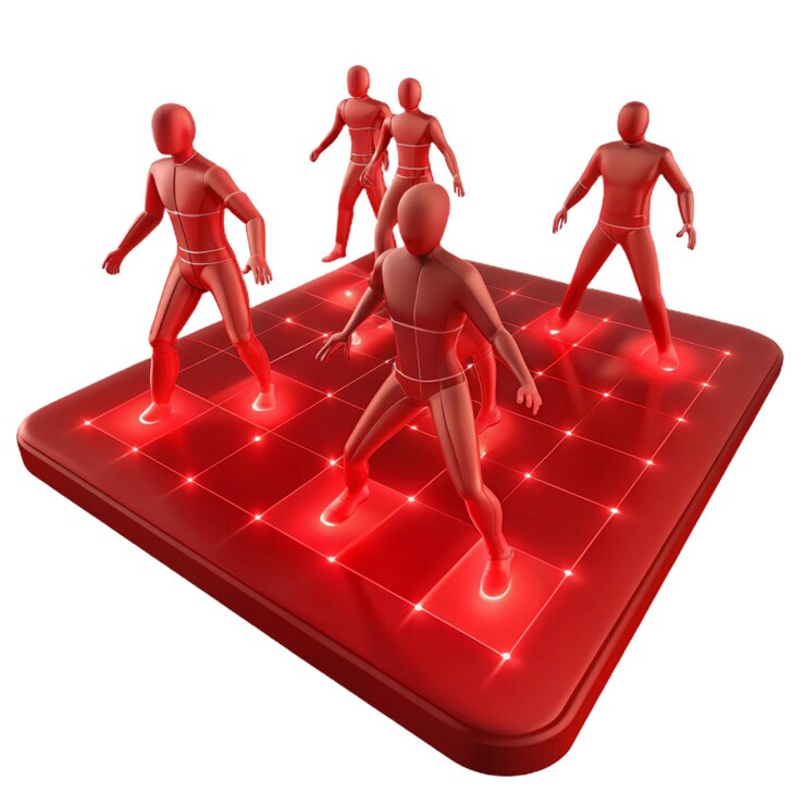 PSD une figure en plastique rouge avec le numéro 3 dessus