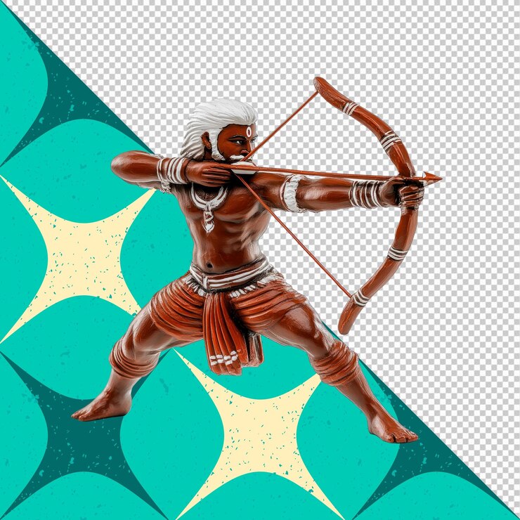 PSD figurina de arqueiro hindu
