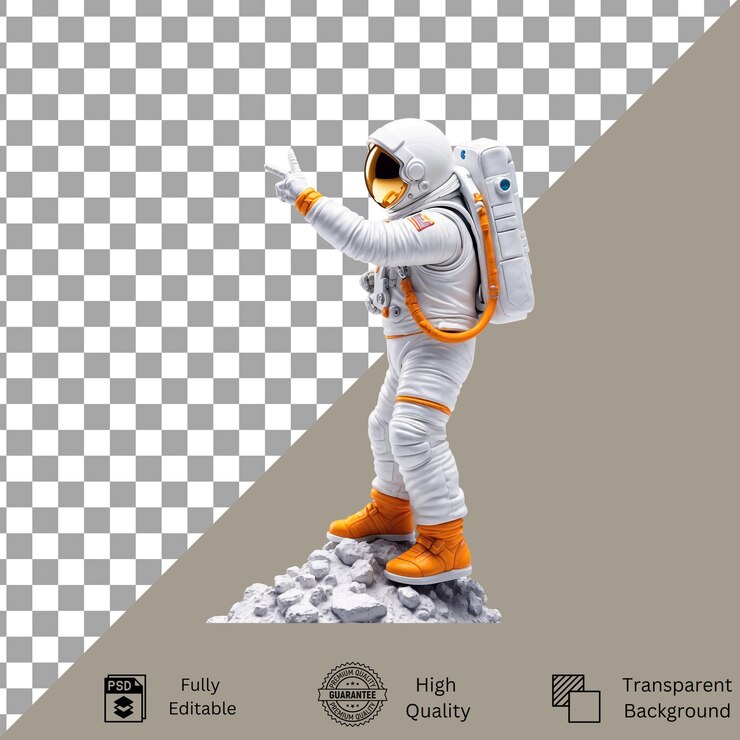 PSD figurina del explorador espacial