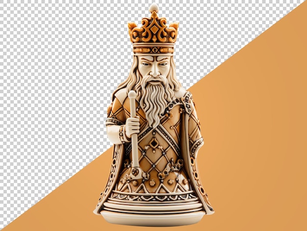 PSD figurina de obispo de ajedrez de porcelana con fondo transparente